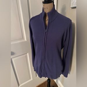 Feelgood Store Cotton Zip-up Sweater, plus size
